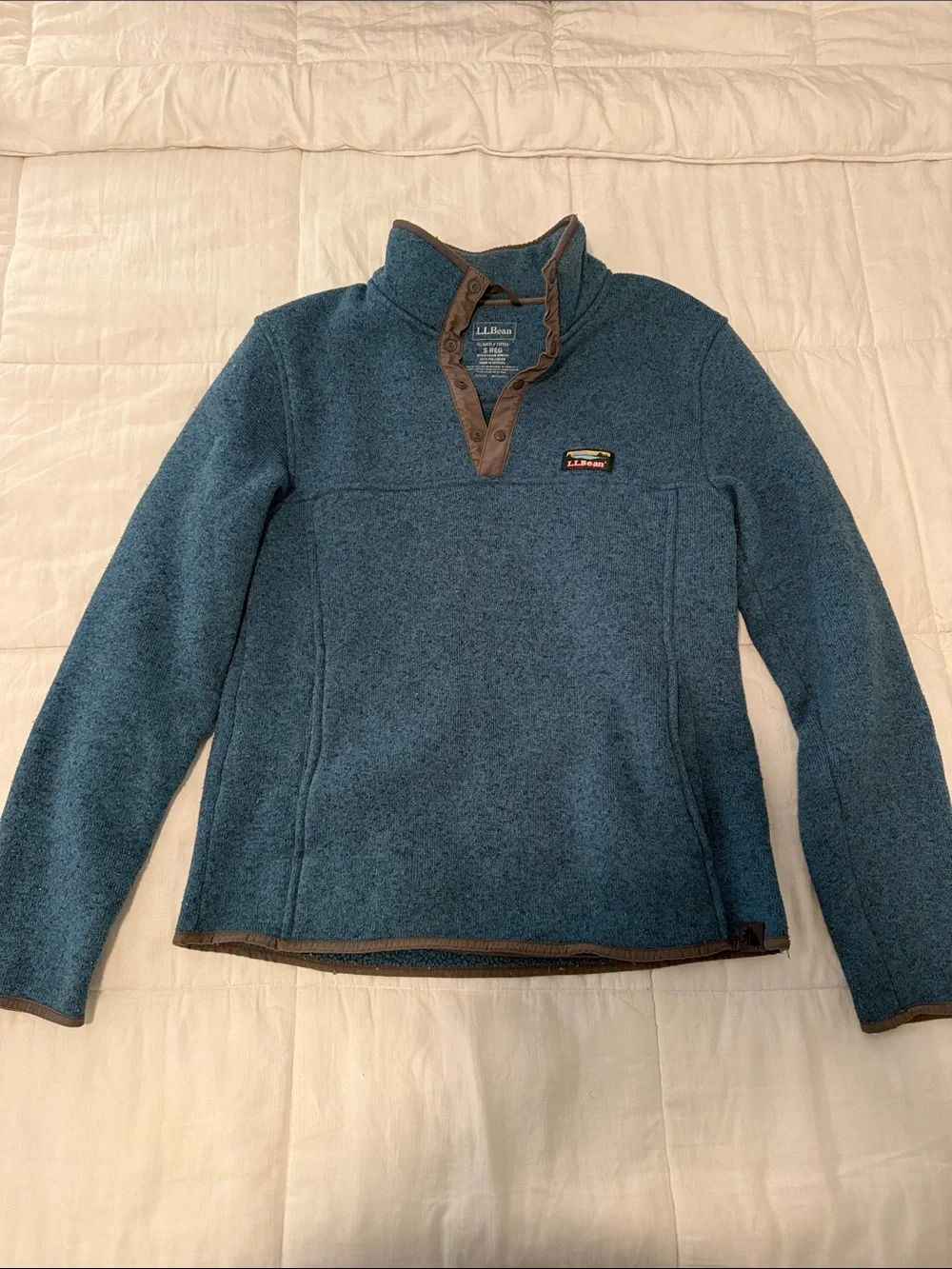 L.L. Bean Men's Mountain Classic Fleece Pullover - Light Blue